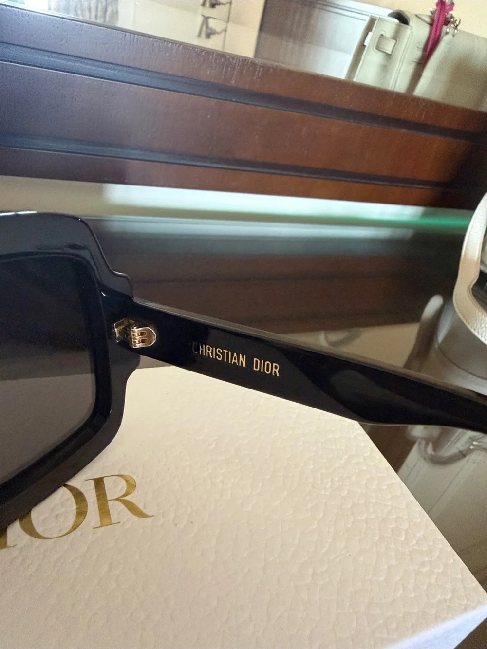 Dior Black Oversized Square women Sunglasses